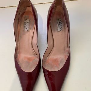 Burgundy red patent pumps size 10